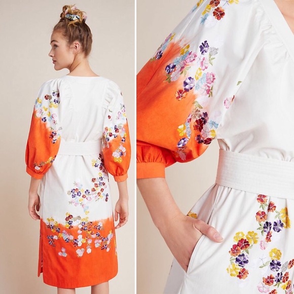 NWT ANTHROPOLOGIE CLEMENCE DIP DYED MINI DRESS - Picture 12 of 15